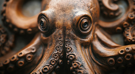 Octopus statue, bronze material, white background, high-resolution photography, insanely detailed, fine details, isolated on a canvas texture background, stock photo, professional color grading, hyper-realistic --ar 11:6 --v 6.1 Job ID: 1fbf33c8-ee60-41a8-9dba-cd894c0b0cb1の素材