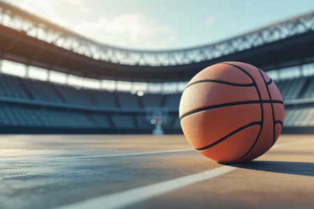 A basketball in front of an empty stadium, photorealistic, high resolution, cinematic, beautiful lighting, wide angle. --ar 3:2 --v 6.1 Job ID: 8be49b9b-88f7-487c-a5fb-d03e71ecc8dfの素材