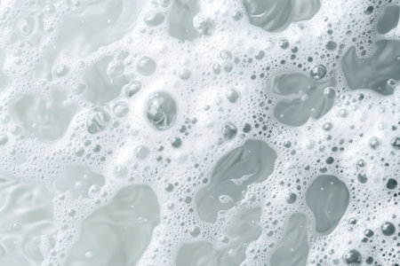 Water surface abstract background with white soap foam and bubbles, light gray water texture, high resolution. --ar 3:2 --v 6.1 Job ID: 51374904-6744-4925-badd-953019bf613bの素材