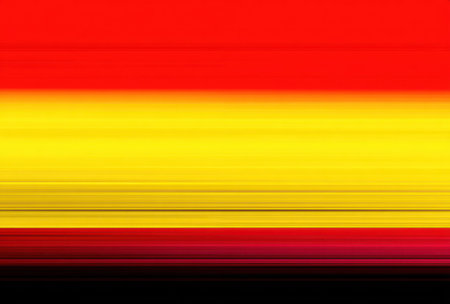 A colorful horizontal-striped abstract with red, yellow, and black tones, with softened linesの素材