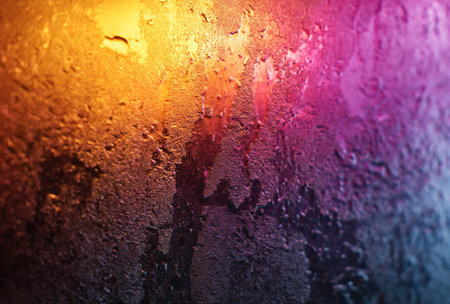 Close-up shot of textured, wet surface illuminated by gradient lightingの素材
