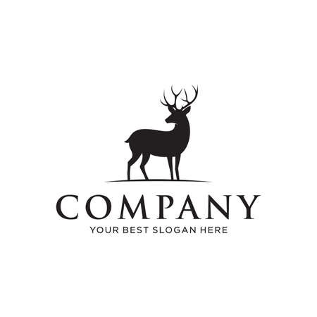 elegant deer concept for business logosのイラスト素材