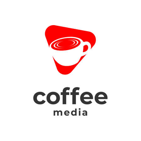 logo for coffee company with icon play elementのイラスト素材
