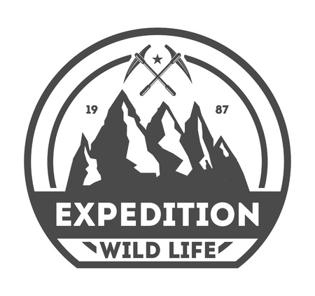 Mountain explorer vintage isolated labelのイラスト素材