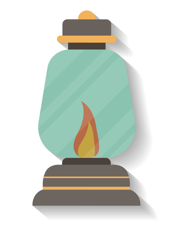 Vintage camping lantern icon isolated vectorのイラスト素材