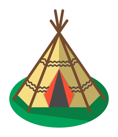 Indian traditional tent icon isolated vectorのイラスト素材