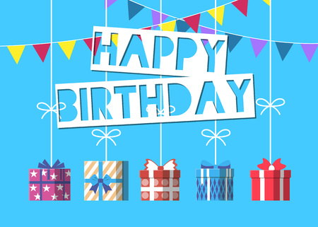 Happy birthday greeting card designのイラスト素材