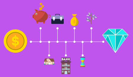 Investment in yourself concept in flat designのイラスト素材