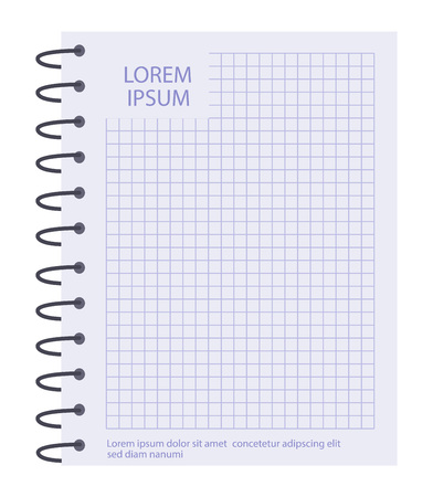 Square spiral diary sheet elementのイラスト素材