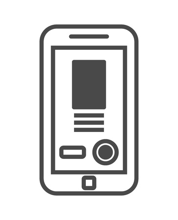 Mobile advertisement isolated vector iconのイラスト素材