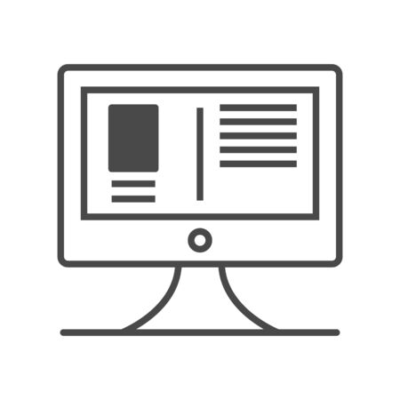 Internet advertisement isolated vector iconのイラスト素材