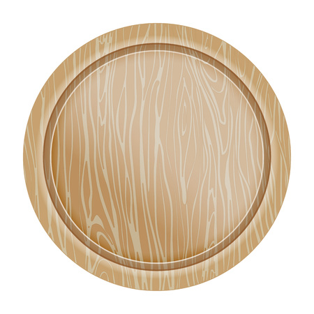 Rustic wooden surface icon vector illustration isolated on white background. Cutlery symbol, cafe or restaurant menu top view pictogram.のイラスト素材