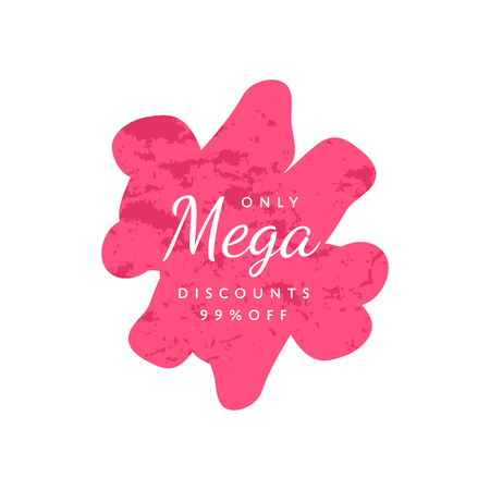 Special offer sale tag discount symbol retail sticker on handrawn background in summer styleのイラスト素材