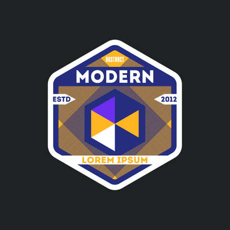 Creative and dynamic conceptual badgeのイラスト素材