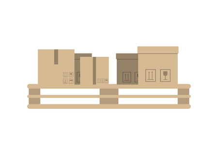 Cardboard boxes.のイラスト素材