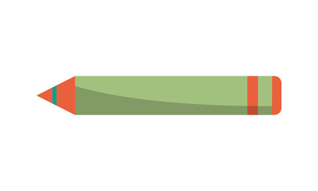 Color pencil icon in flat style. School supplies sign, education element vector illustration.のイラスト素材