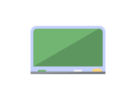 Blackboard isolated icon in flat style. School classroom furniture element, house interior decoration vector illustration.のイラスト素材
