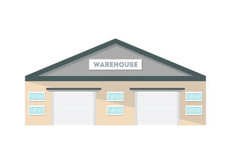Modern warehouse construction isolated icon.のイラスト素材