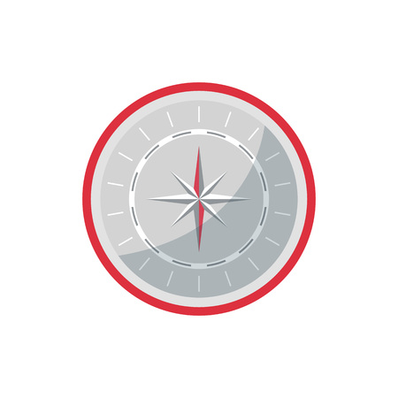 Compass rose icon in flat style. Worldwide nautical directional sign, marine navigation vector illustration isolated on white background.のイラスト素材