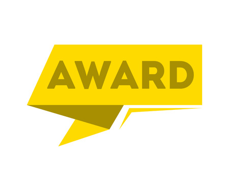 Award ribbon banner in flat styleの写真素材