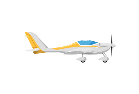 Small propeller airplane isolated iconの写真素材