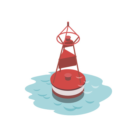 Navigational buoy isometric 3D elementのイラスト素材