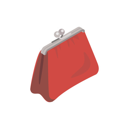 Women red purse isometric icon.のイラスト素材