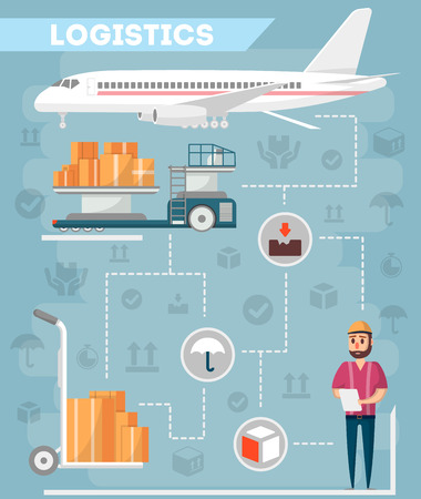 Logistics of commercial freight airlineの写真素材