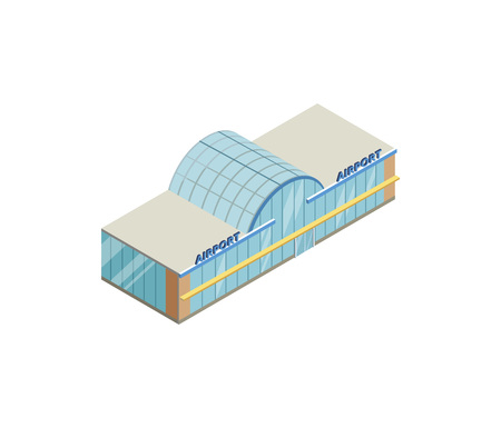 Airport building with glasses illustrationのイラスト素材