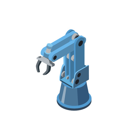 Grab robotic arm on white illustrationのイラスト素材