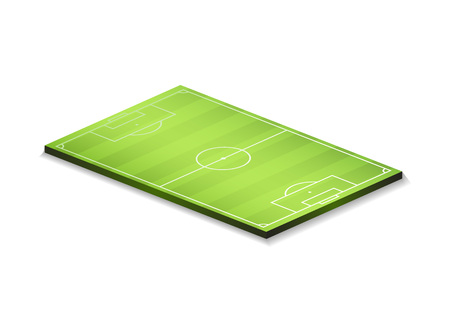 Isometric soccer field illustrationのイラスト素材