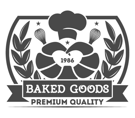Bakery shop vintage isolated label vectorのイラスト素材