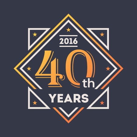 Anniversary design element, 40th years labelの写真素材