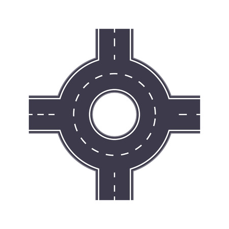 City road junction isolated vector illustrationのイラスト素材