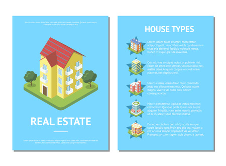 Sale real estate banner with condo buildingsのイラスト素材