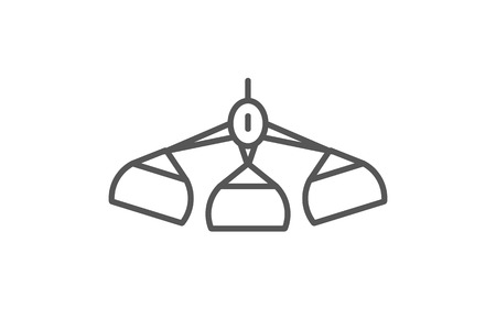 Hanging lamp isolated icon in linear styleの写真素材