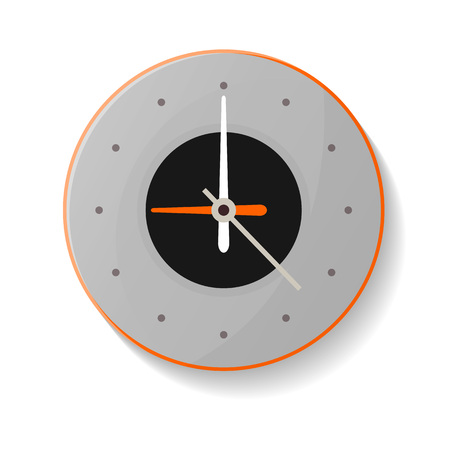 Round mechanical wall clock iconの写真素材