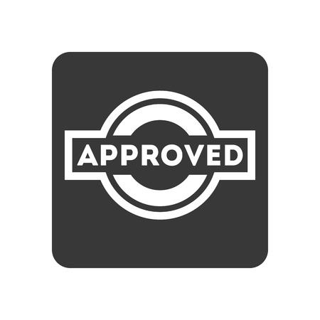 Quality control icon with approved textの写真素材