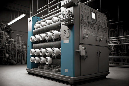 textile industry equipment for production of threads and fabrics
