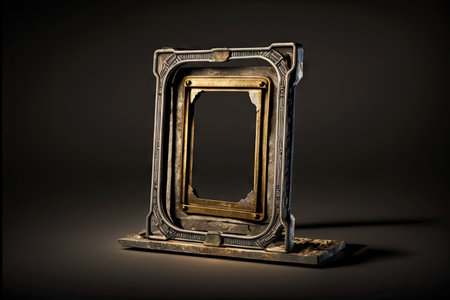 modern metal detector frame for finding valuable metal objects, created with generative aiの素材