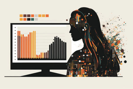 person, learning how to use machine learning platform by exploring sample data, created with generative aiの素材