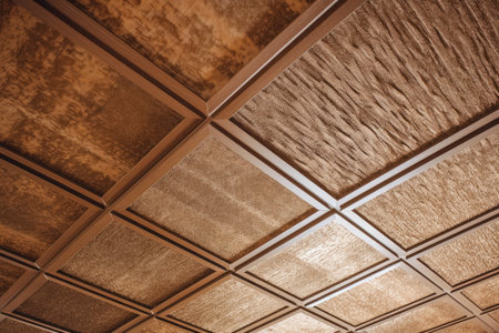 close-up of textured ceiling, made with a variety of materials, created with generative aiの素材