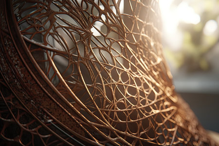 close-up of beautifully detailed material, with light filtering through, created with generative aiの素材