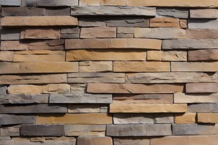 chunky stone veneer with rustic or modern style building materials, created with generative aiの素材