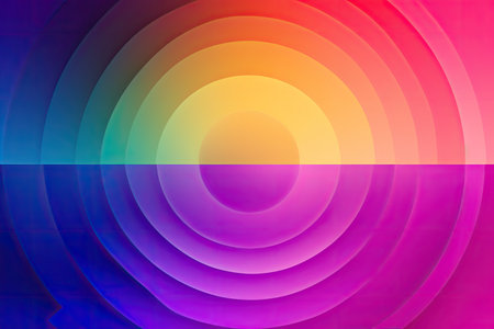 vibrant color palette with a gradient from light to dark hues, created with generative aiの素材