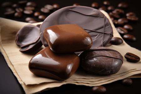 chocolate body wrap with warm stones and essential oils, created with generative aiの素材