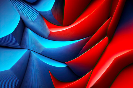 blue and red color abstract areas background, created with generative aiの素材