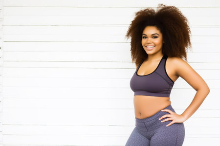 cropped shot of a young woman looking at her tummy, created with generative aiの素材