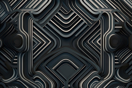 uppercase lettersform a dazzling geometric pattern, with the lowercase letters providing contrast, created with generative aiの素材