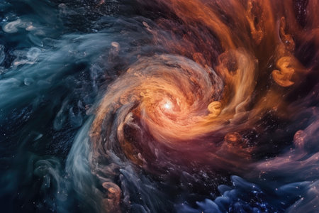 close-up of star cluster, with shimmering stars and nebulae in the background, created with generative aiの素材